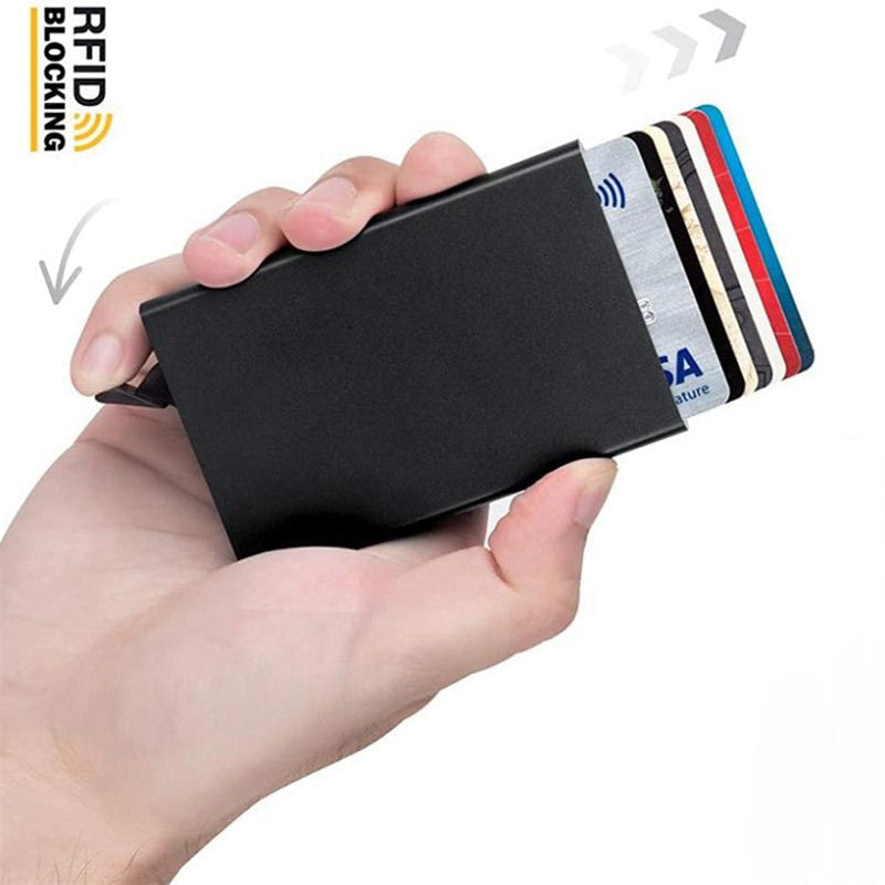 Metal card bag male anti-magnetic aluminum alloy