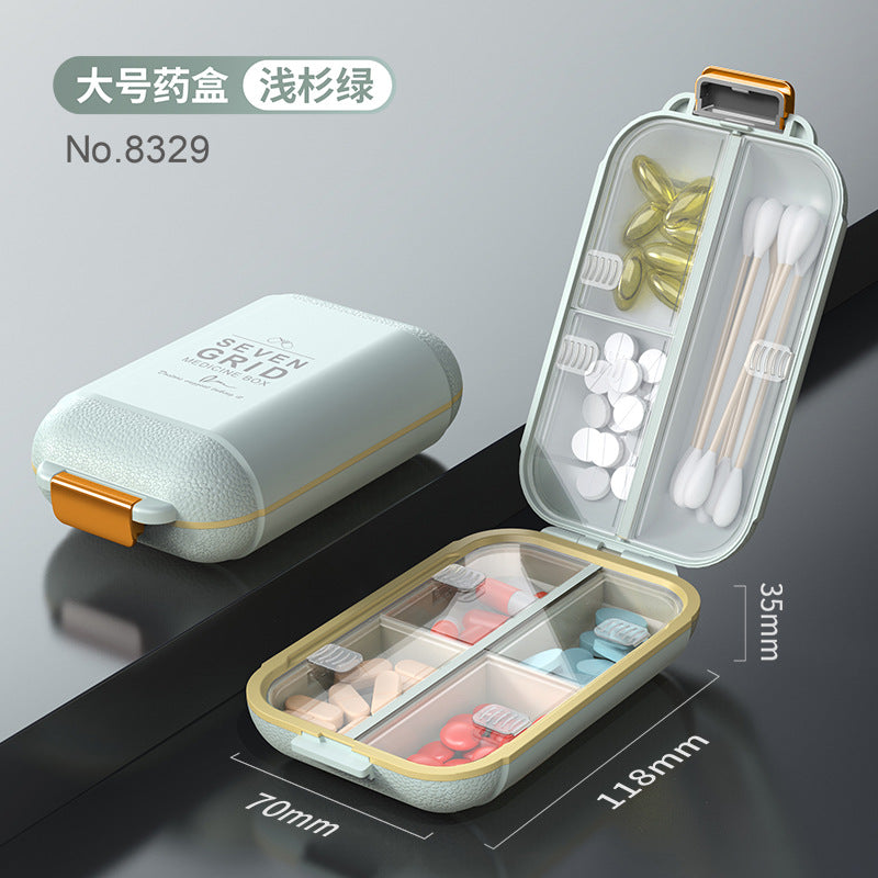 Portable 7 Grids Weekly Travel Medicine Organizer