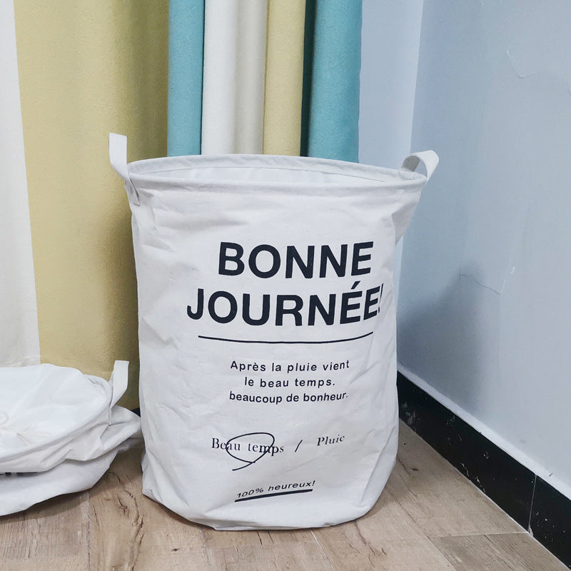 Canvas storage laundry basket