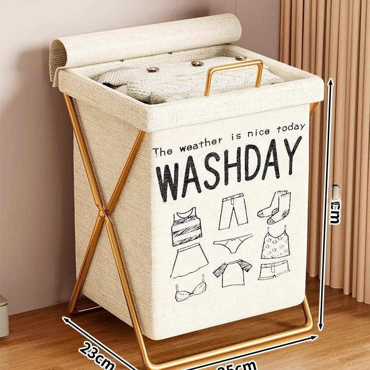 Laundry Basket Foldable Comes with Socks Hanging Basket
