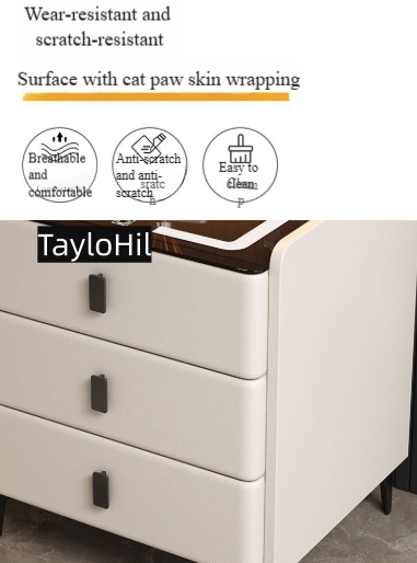 Wireless Charging Solid Wood Night Stand with speaker