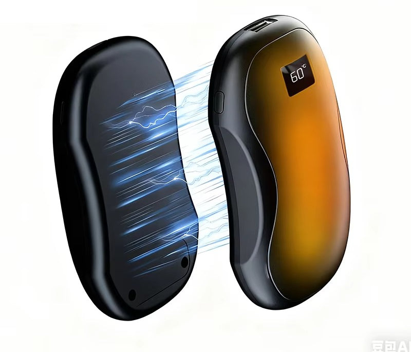 Magnetic Detachable 2-in-1  Hand Warmer with Digital Display