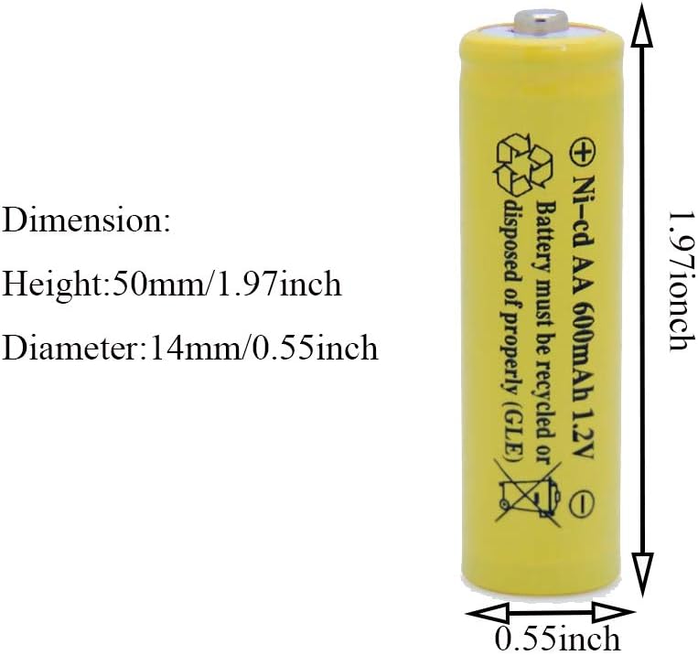 ni-cd aa 600mah 1.2v Rechargeable Battery for Solar