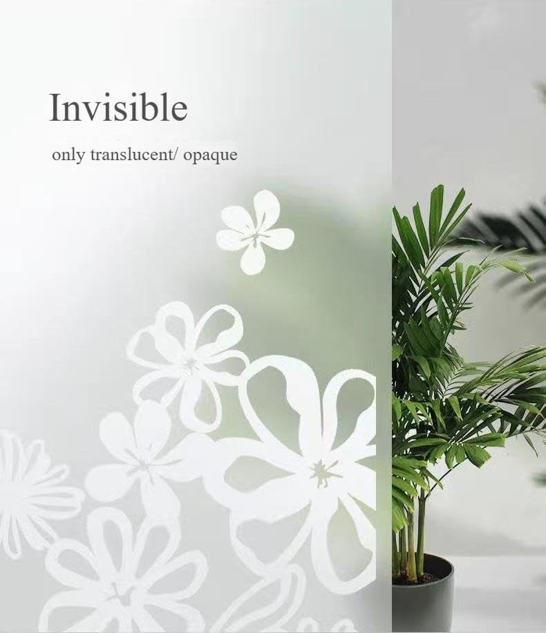 Shower Curtain with Grommets (White Flower, 72" W x 72" L)