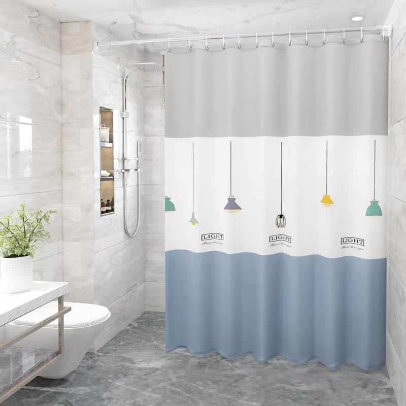 Shower Curtain with Grommets (Large Grid, 72" W x 72" L)