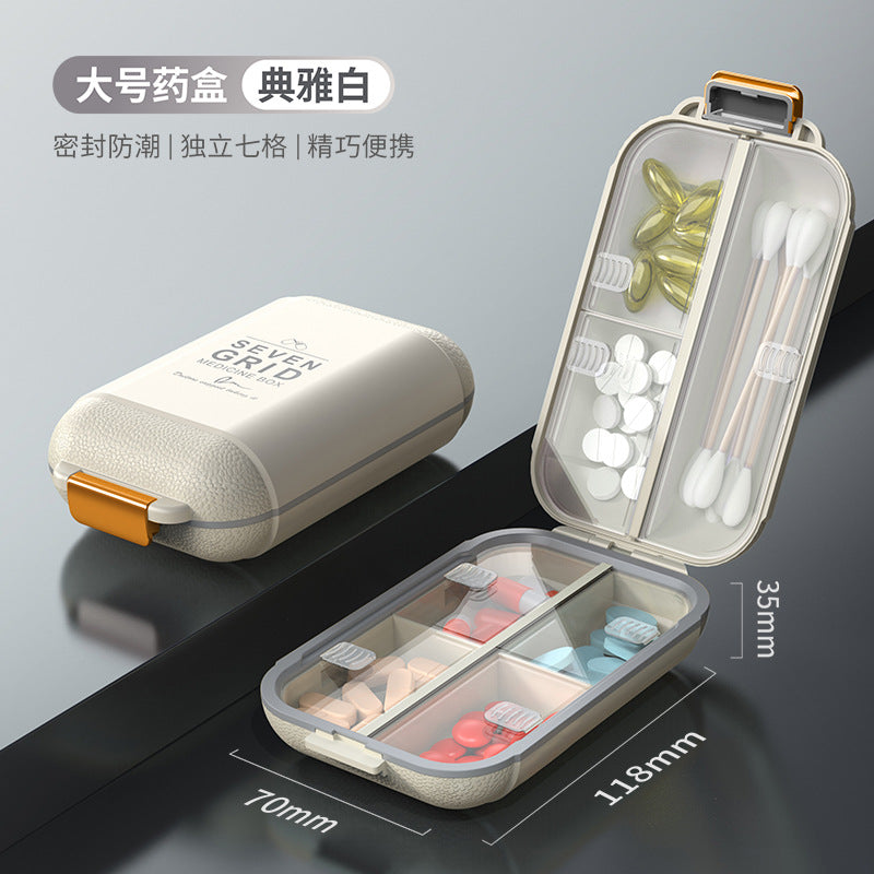 Portable 7 Grids Weekly Travel Medicine Organizer