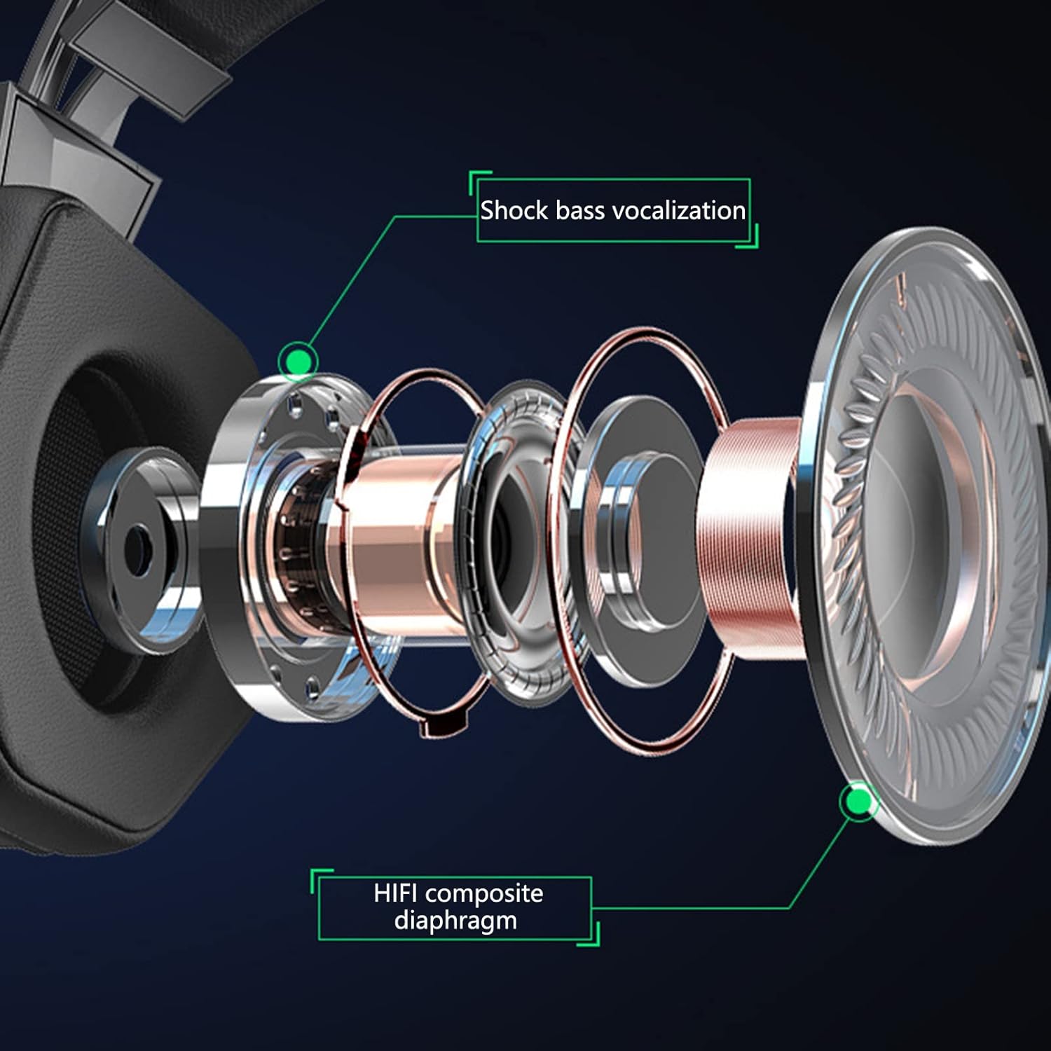 Microphone earphones with bright RGB flash, 3.5mm/USB
