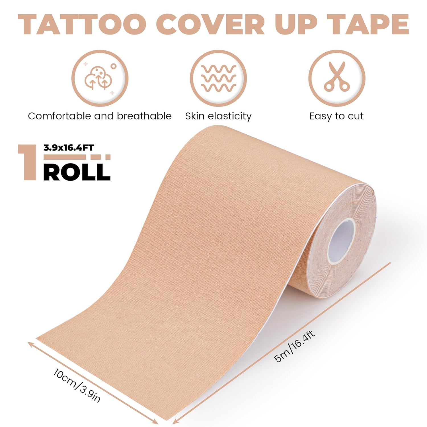 Tattoo Cover Up Tape, 3.9in x 16.4ft