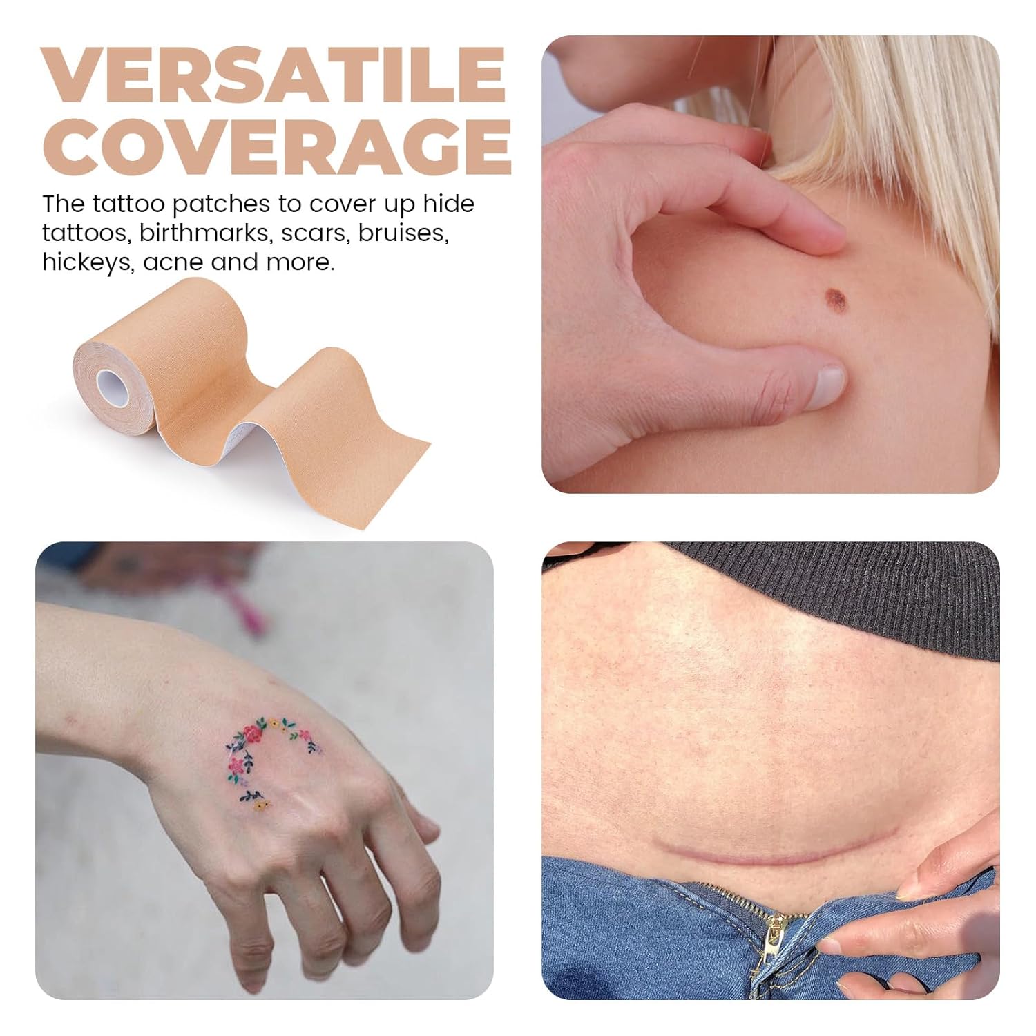 Tattoo Cover Up Tape, 3.9in x 16.4ft