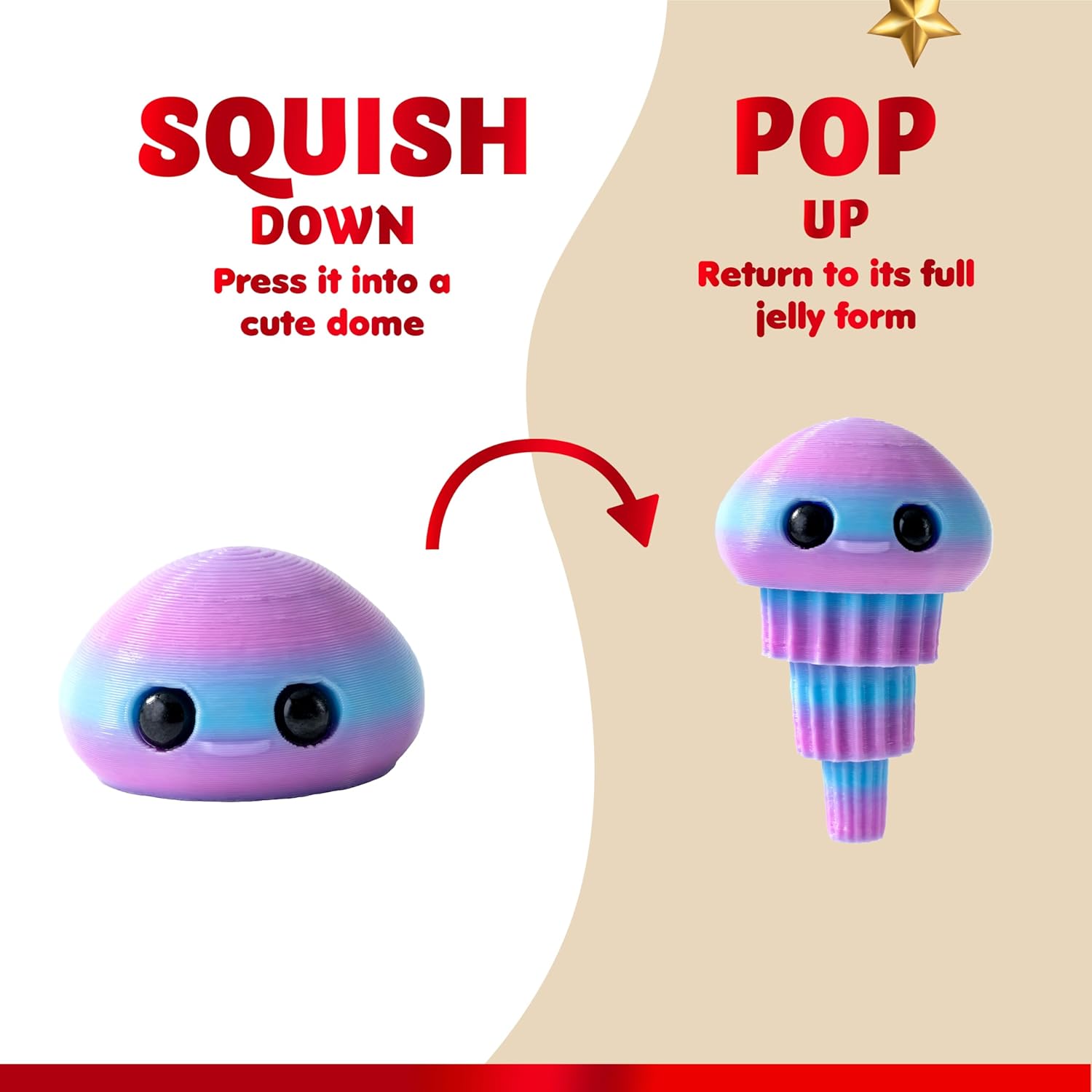 Christmas Advent Calendar 3D Printed Toys, 24 Pcs