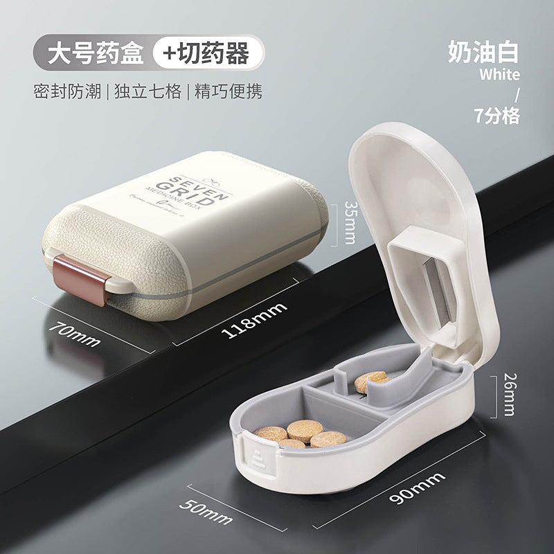 Portable 7 Grids Weekly Travel Medicine Organizer