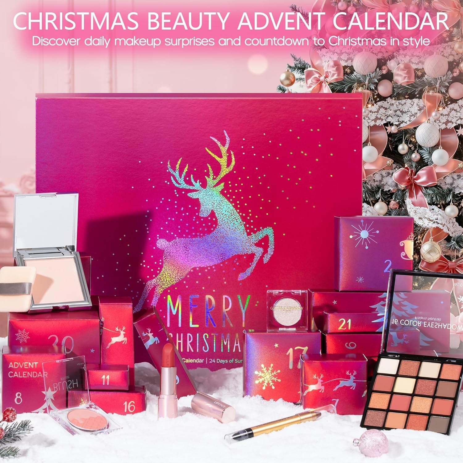Makeup Arrival Calendar 2025, 24 Day Beauty Calendar