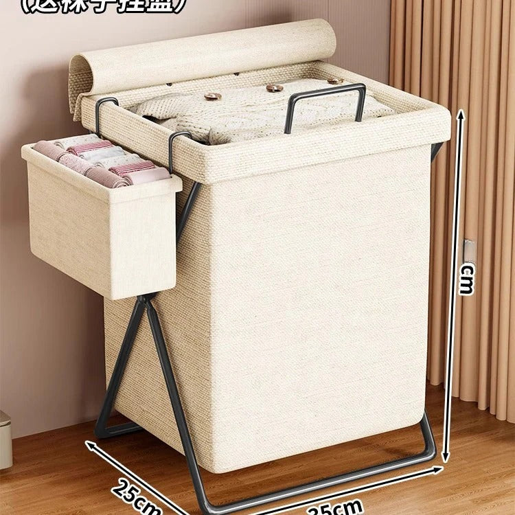 Laundry Basket Foldable Comes with Socks Hanging Basket