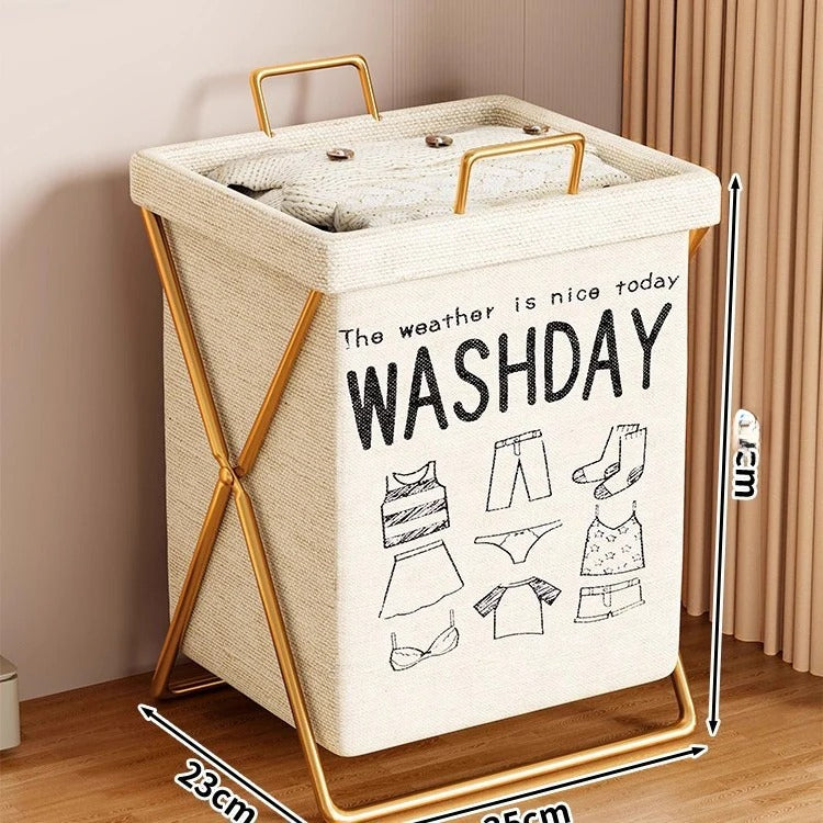 Laundry Basket Foldable Comes with Socks Hanging Basket