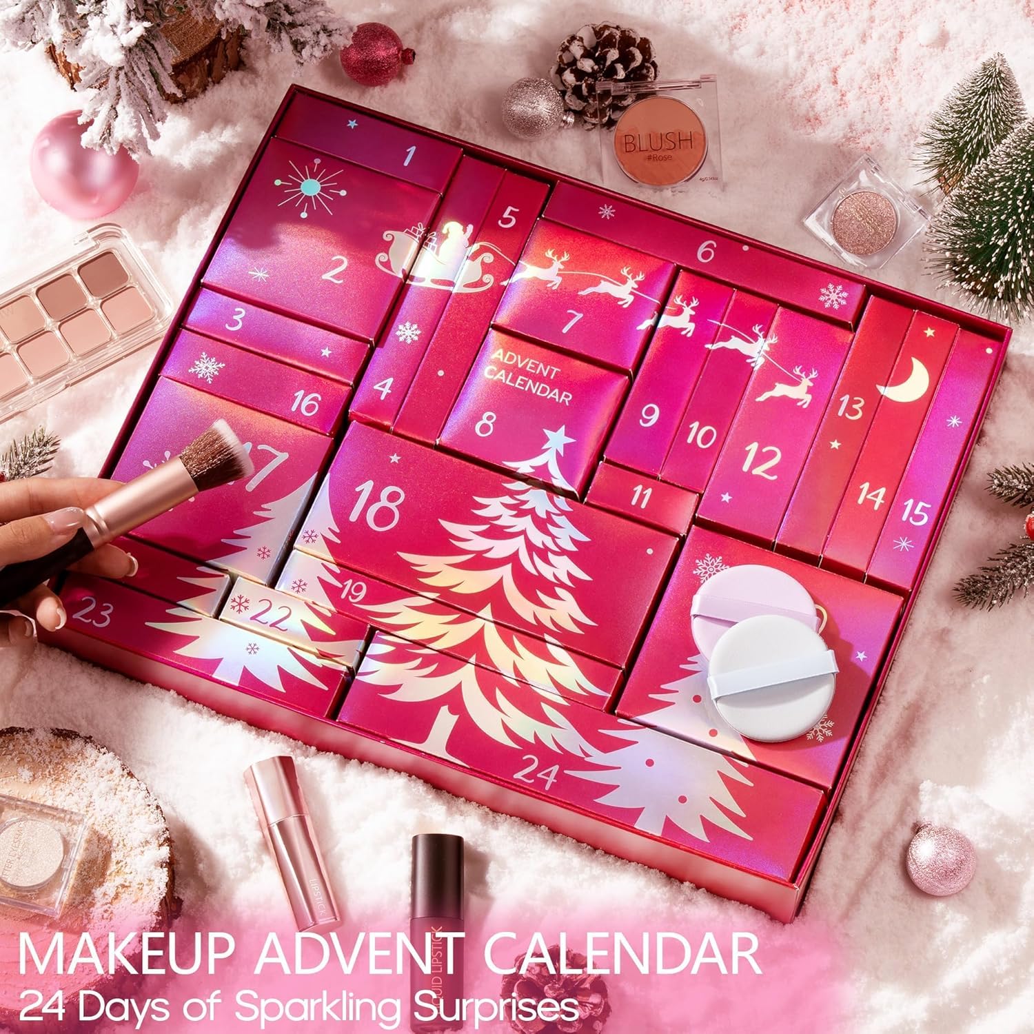 Makeup Arrival Calendar 2025, 24 Day Beauty Calendar
