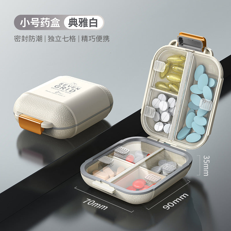 Portable 7 Grids Weekly Travel Medicine Organizer