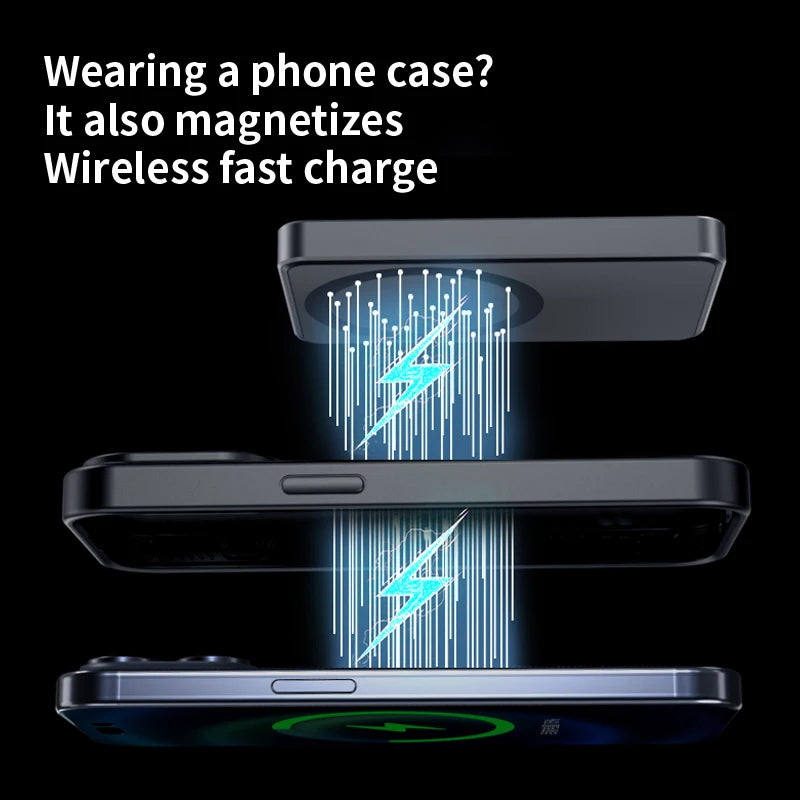 Metal Powe rbank 10000mAh Quick Charging Wireless