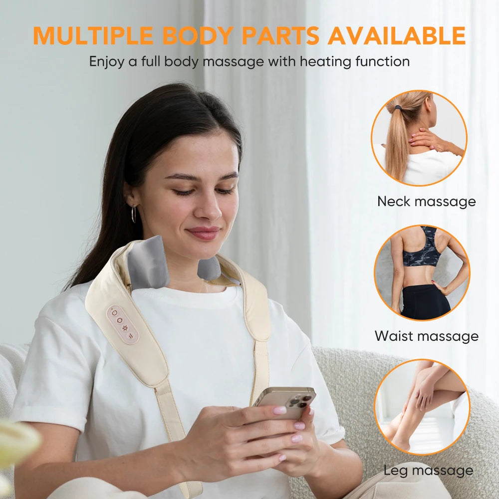 Deep Kneading Neck Hand-Shaped Massager Wireless