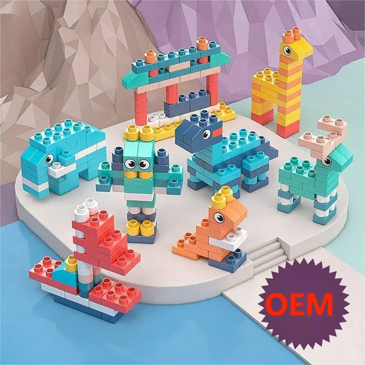 Large Particle Square ABS Plastic Kids Building Blocks Toy Set