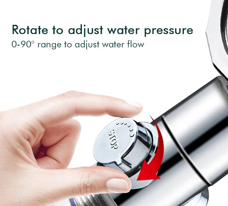 Water Saving Spinning Fan Shower head