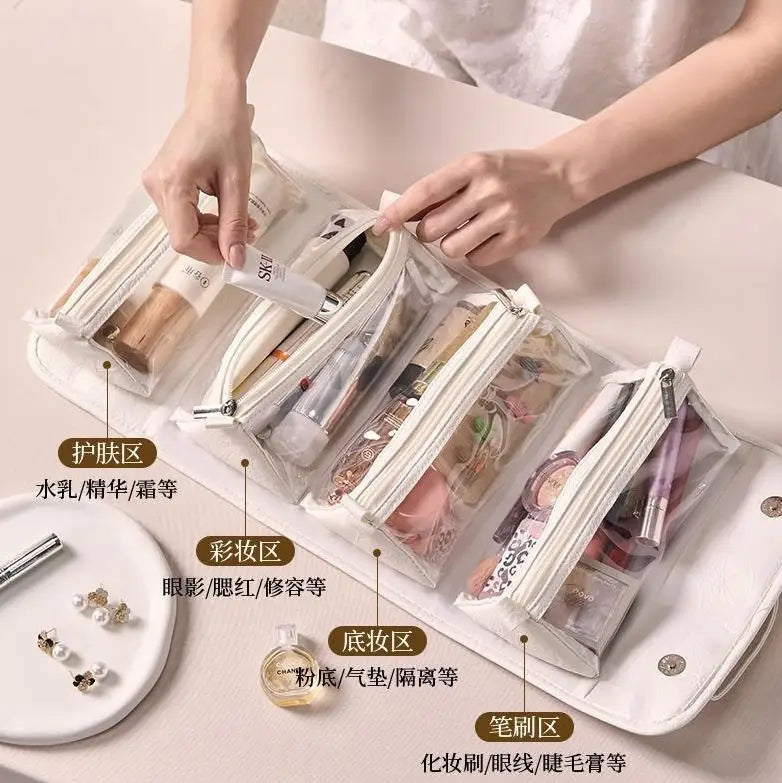 PU Leather  Roll up  Makeup Bag  40*6*5 in