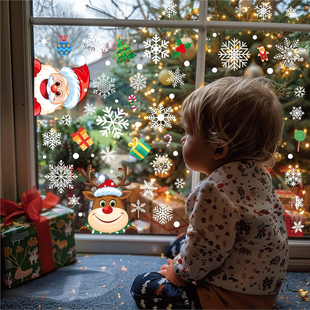 PVC stickers for Christmas window decoration