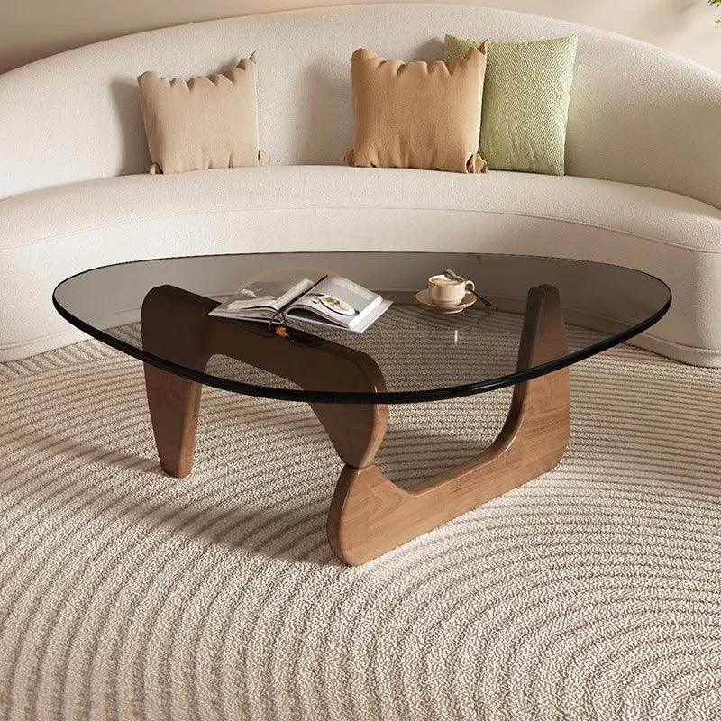 Transparent Tempered Glass Small Coffee Table