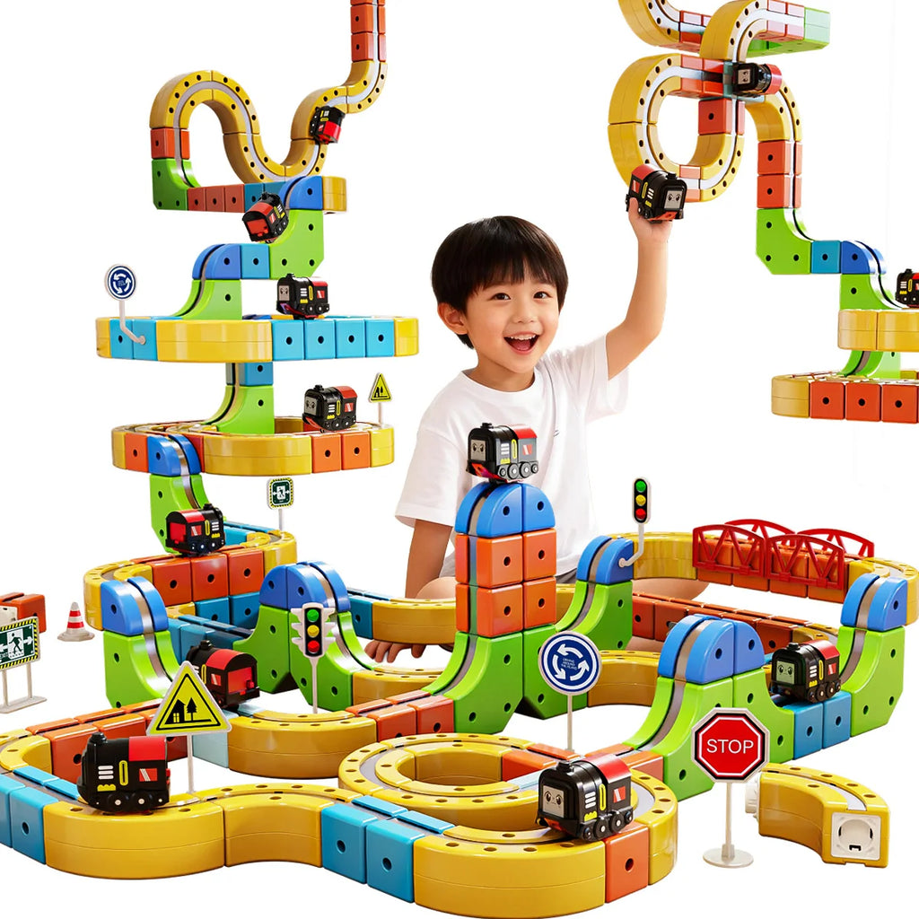 Electronic Rail Train 3D Cube Toy