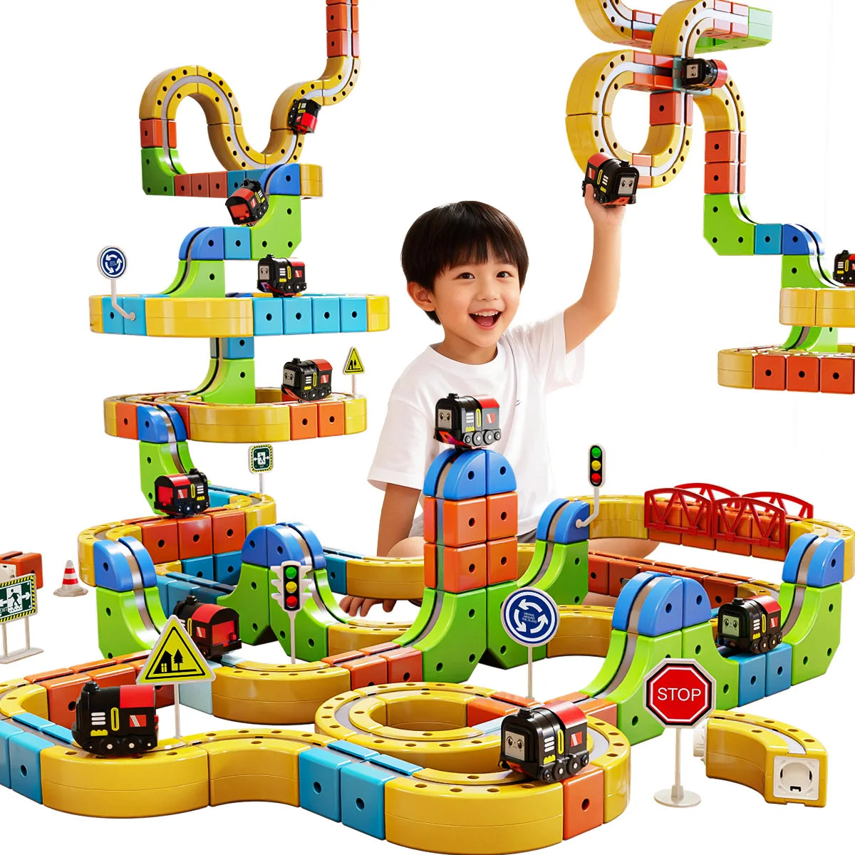 Electronic Rail Train 3D Cube Toy