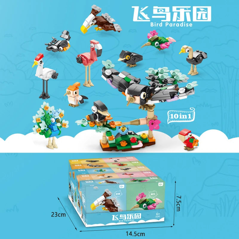 Mini Block Zooland Party Birds Insects Model