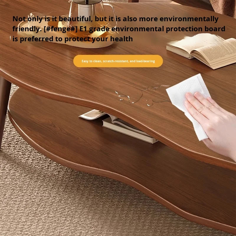 Cloud shaped double-layer coffee table