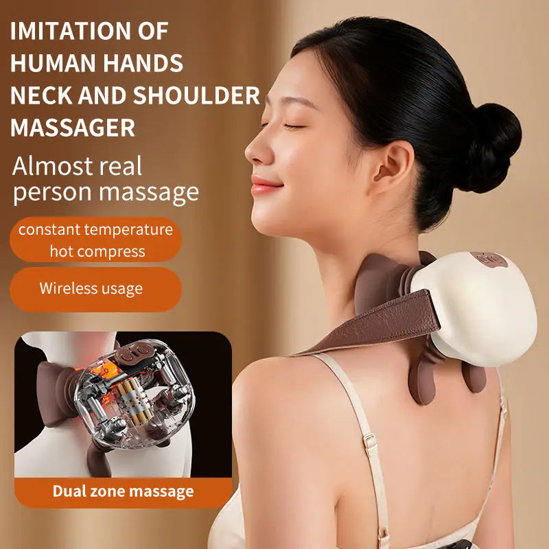 Neck Shoulder Massage Kneading With Heat