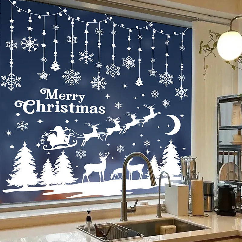 Christmas Atmosphere Window Stickers Made of PVC