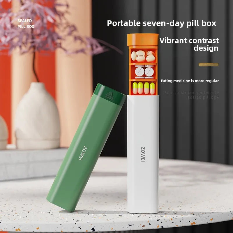 Weekly Pill Box with 7 Compartments