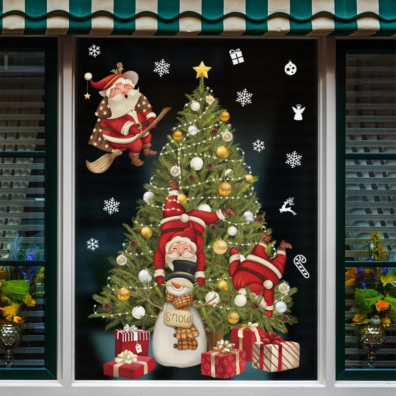 Christmas decoration set static PVC window sticker