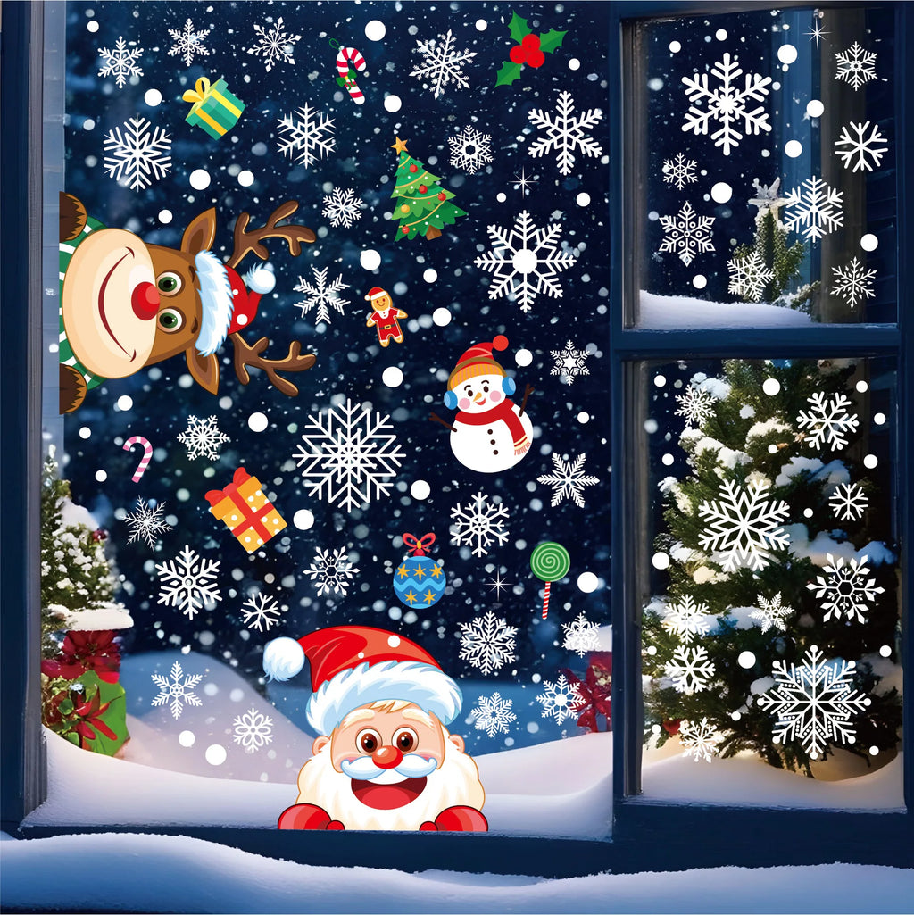PVC stickers for Christmas window decoration