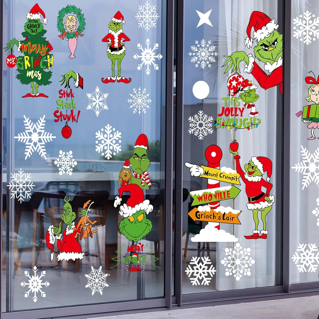 Christmas Decorations  Electrostatic Glass Decals