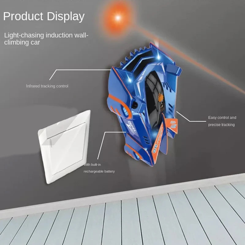 Light Guided Wall Climbing RC Car