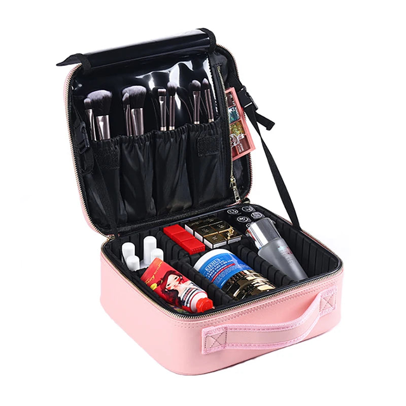 Makeup Bag Foldable Oxford With Mirror 11*9*4 in