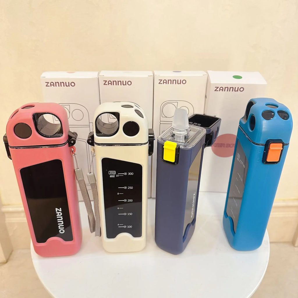 Square double-layer plastic water cup