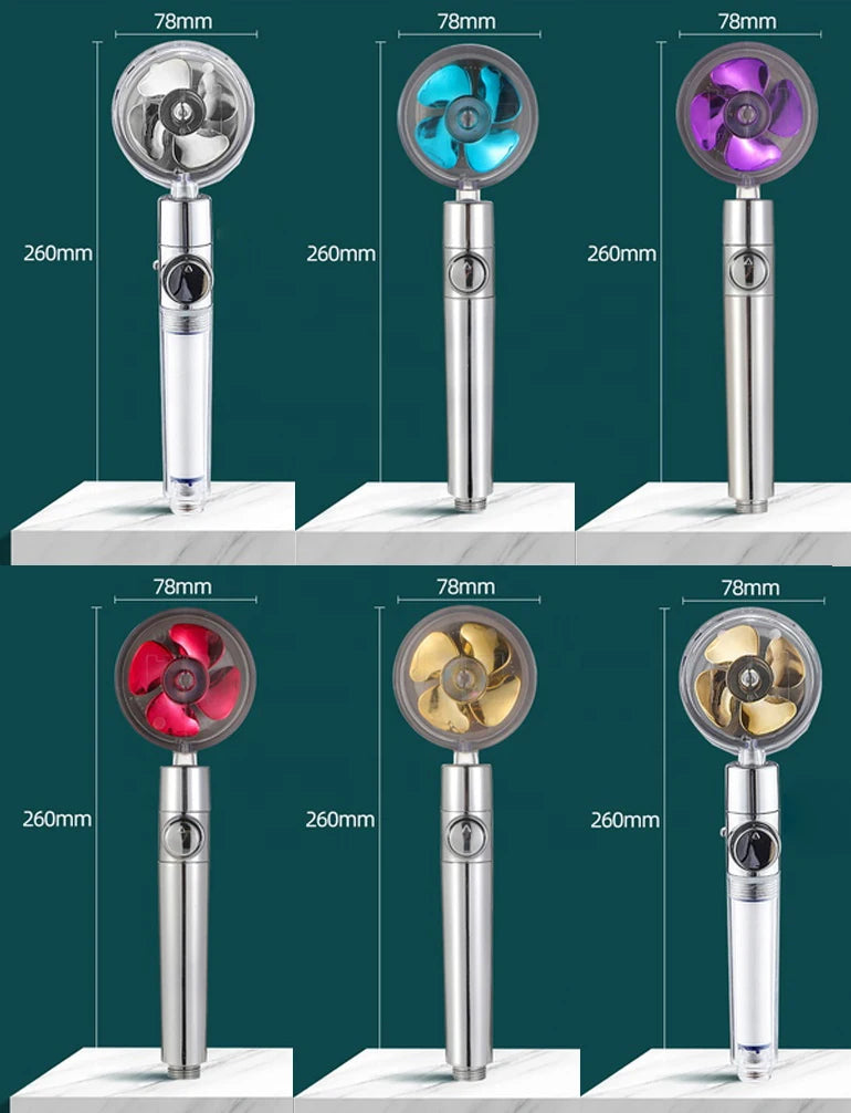 Water Saving Spinning Fan Shower head