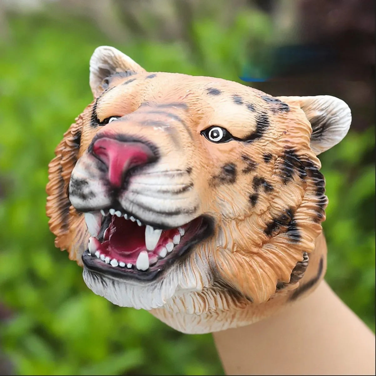 Soft rubber tyrannosaurus rex simulates animal bite