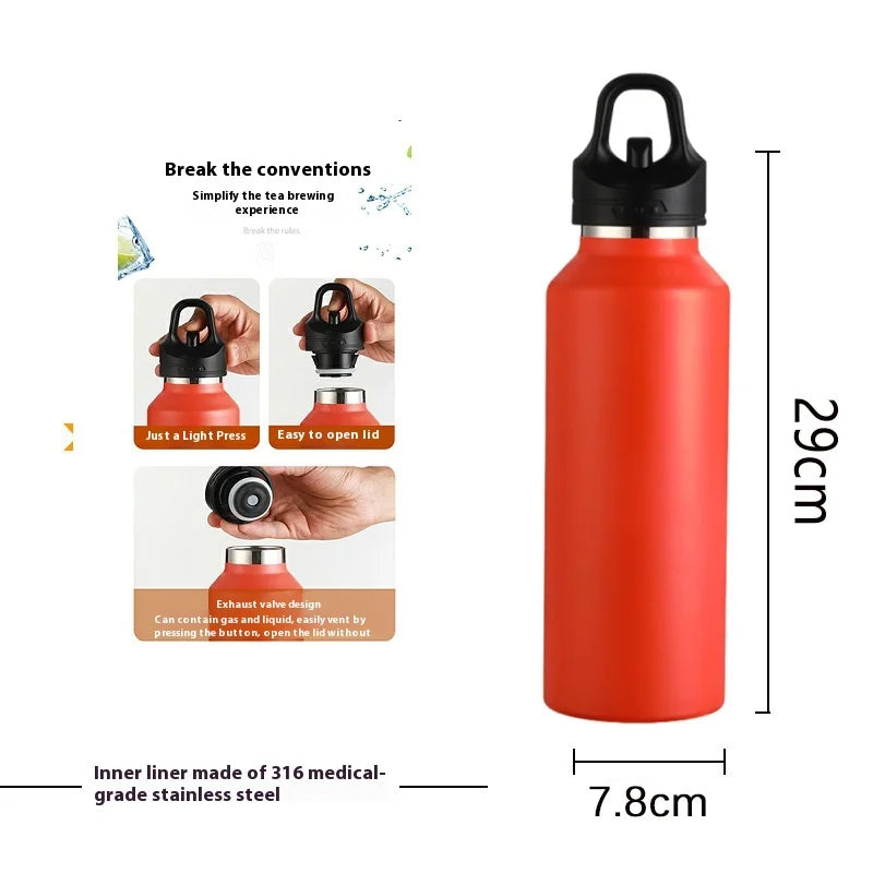 Open-Lid Thermos Cup 316 Stainless Steel  700ml