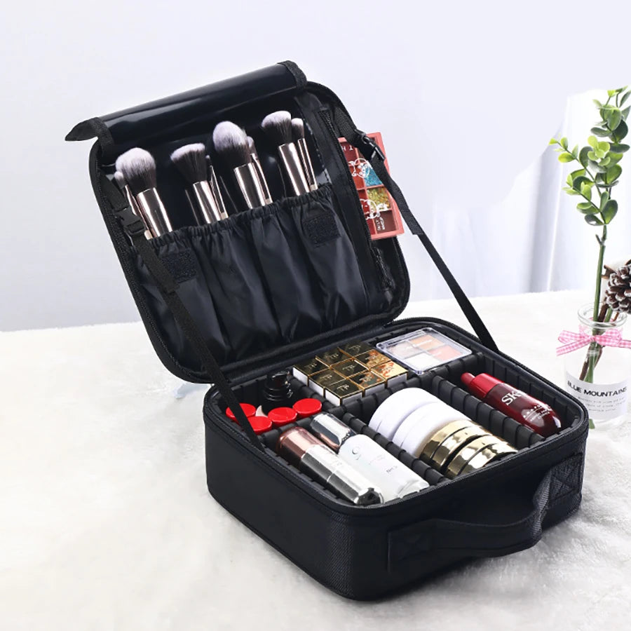 Makeup Bag Foldable Oxford With Mirror 11*9*4 in