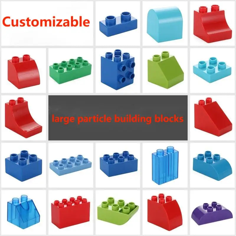Large Particle Square ABS Plastic Kids Building Blocks Toy Set