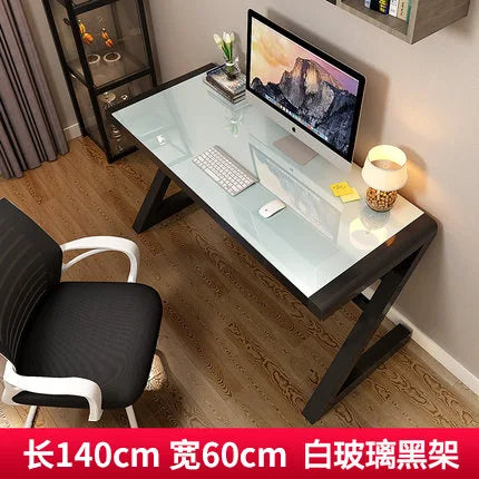 Toughened Glass Computer Desk Z-shaped  Leg