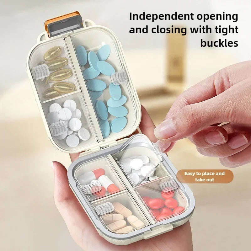 Portable 7 Grids Weekly Travel Medicine Organizer