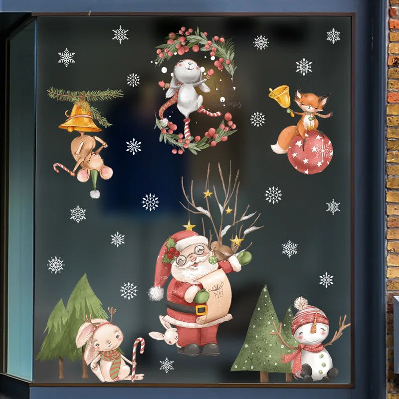 Christmas decoration set static PVC window sticker