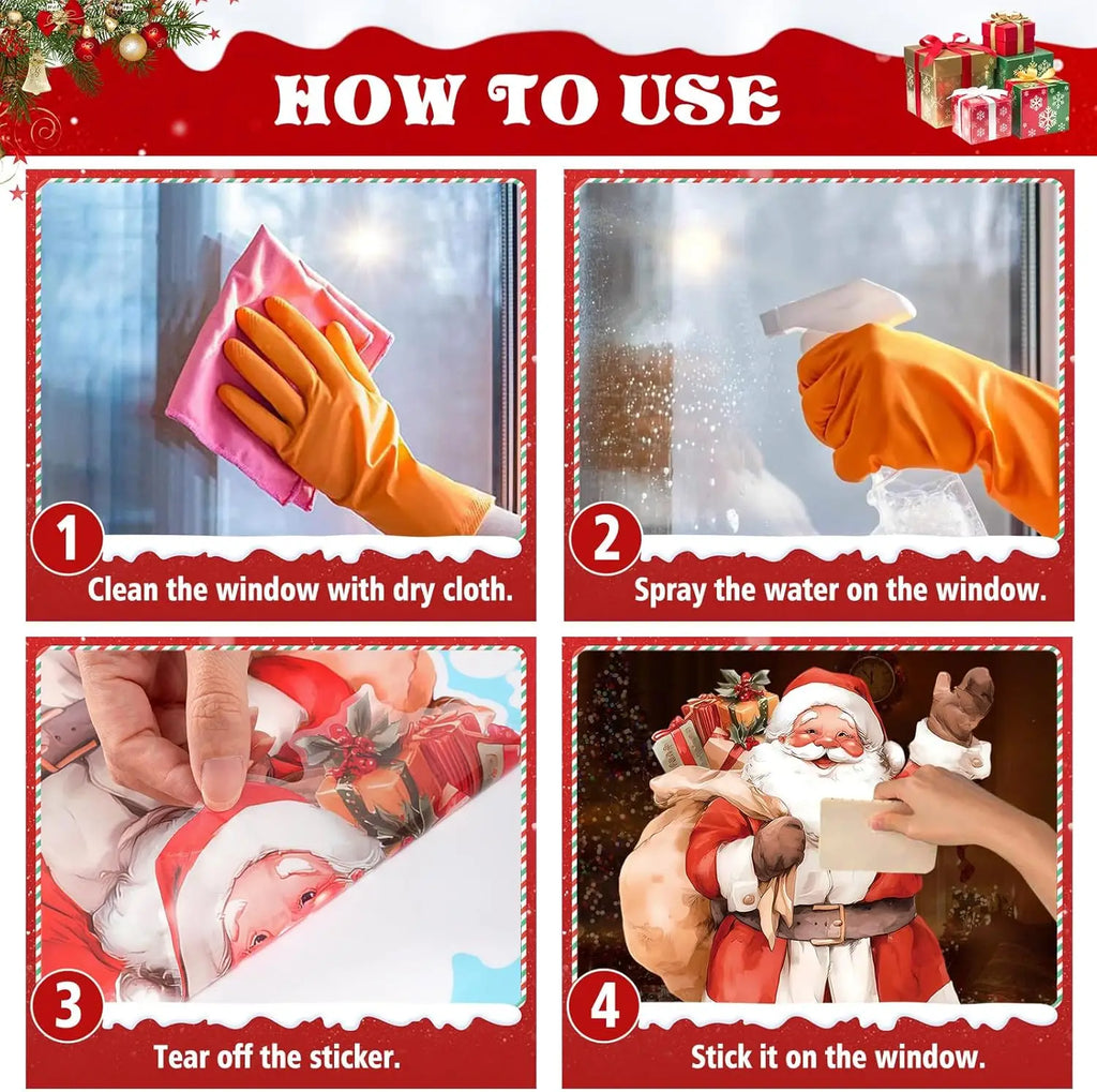 Christmas Decorations  Electrostatic Glass Decals