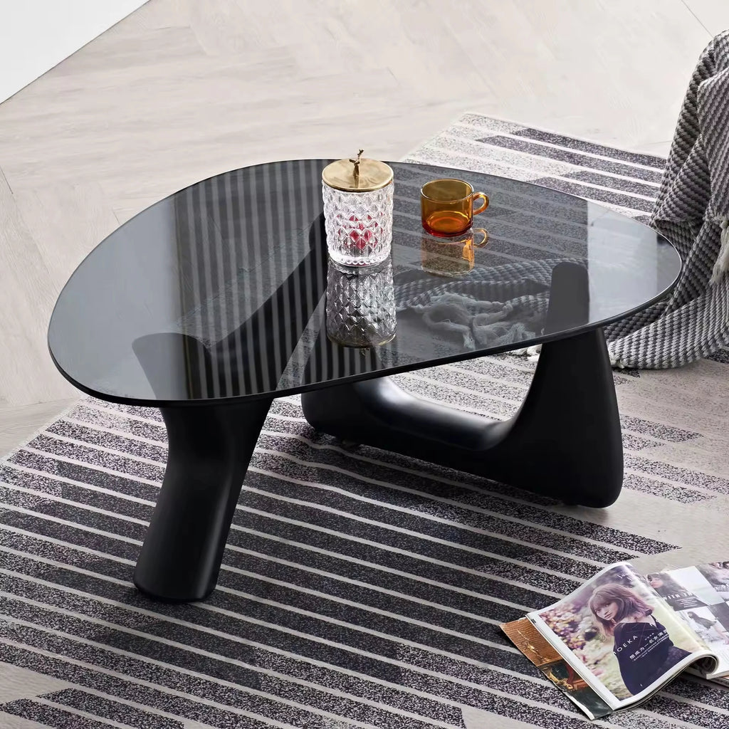 Transparent Tempered Glass Small Coffee Table